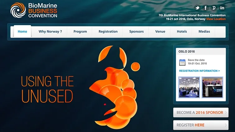 BioMarine Business Convention — version ordinateur