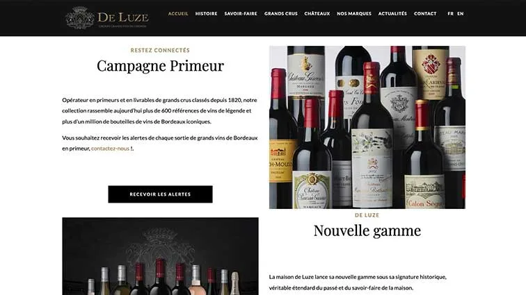 De Luze — Grands vins de Gironde — version ordinateur