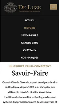De Luze — Grands vins de Gironde — version mobile